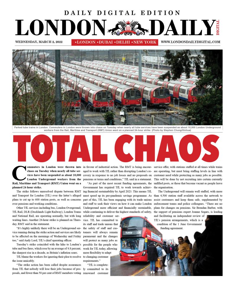 LONDON DD – MARCH 2, 2022