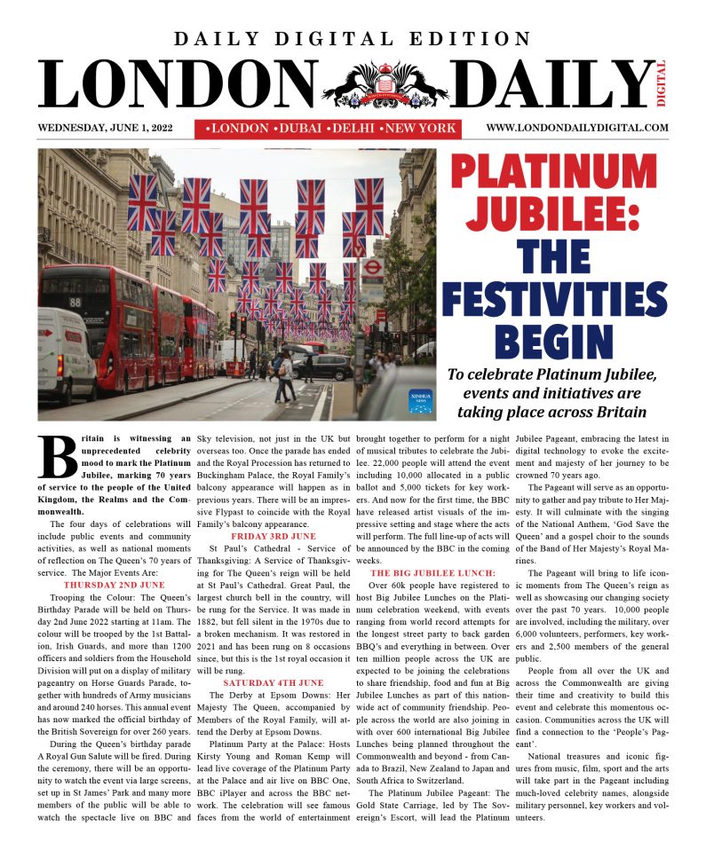 LONDON DD – June 1, 2022