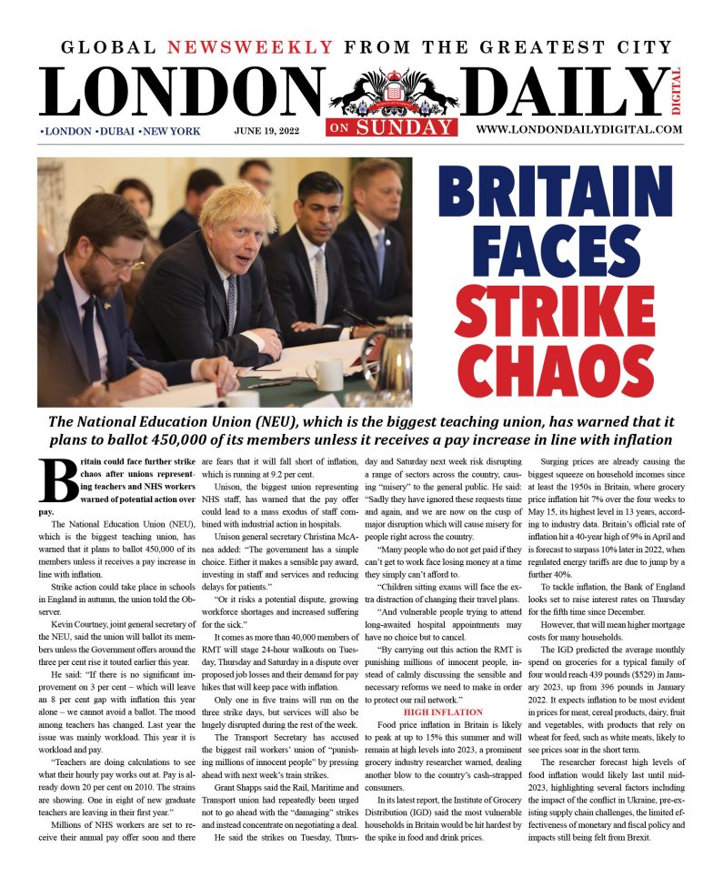 LONDON DD – JUNE 19, 2022 – SUNDAY