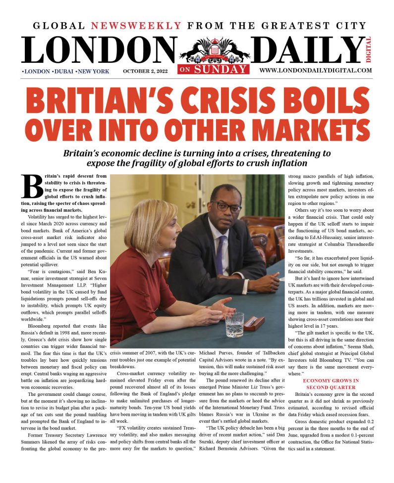 LONDON DD – Oct 2, 2022 – SUNDAY