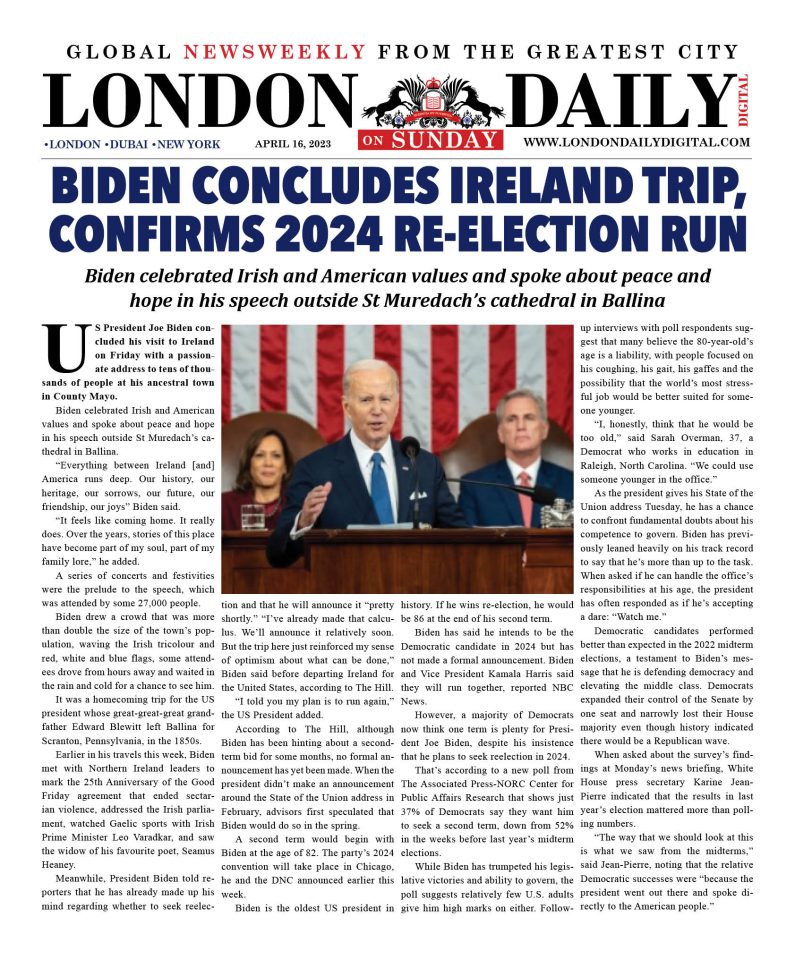 LONDON DD – APR 16, 2023 – SUNDAY