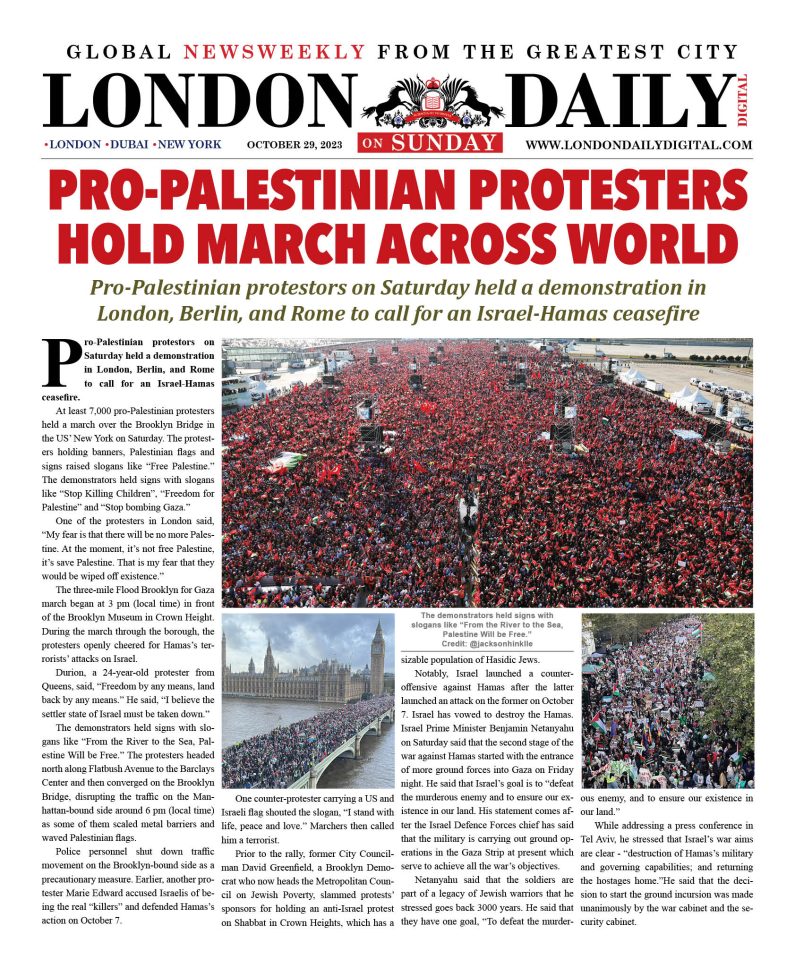 LONDON DD – OCT 29, 2023 – SUNDAY